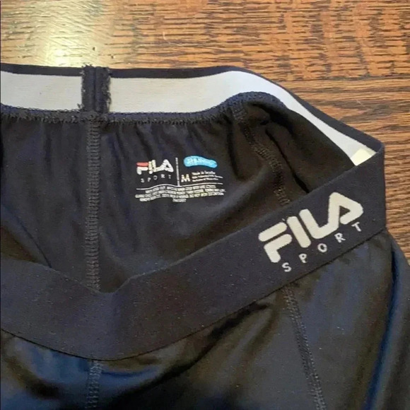 FILA SPORT Performance Running Mid-Calf Three Quarter Black Leggings Size M - Picture 8 of 11